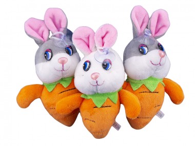 Зайка морковка на присоске — Игрушки для торговых автоматов Мангустин
